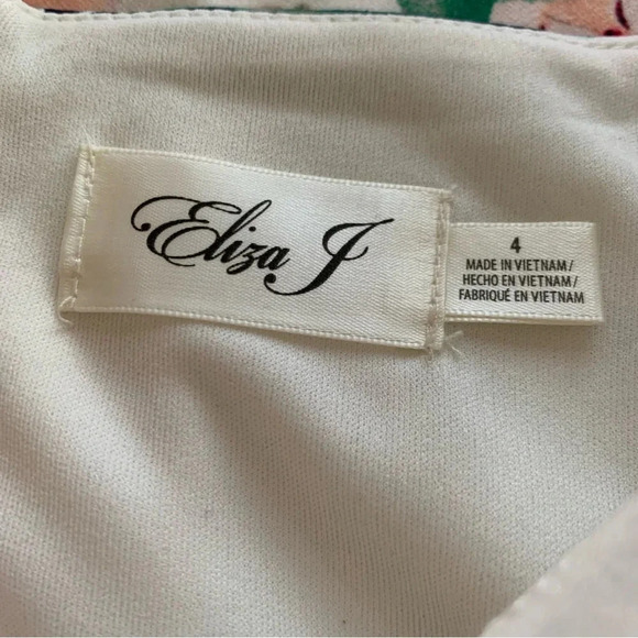 Eliza J Puff Sleeve Floral Sheath Dress Size 4 NWT - Picture 12 of 14